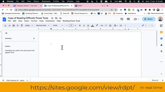 Create a Glossary Automatically from any Google Doc