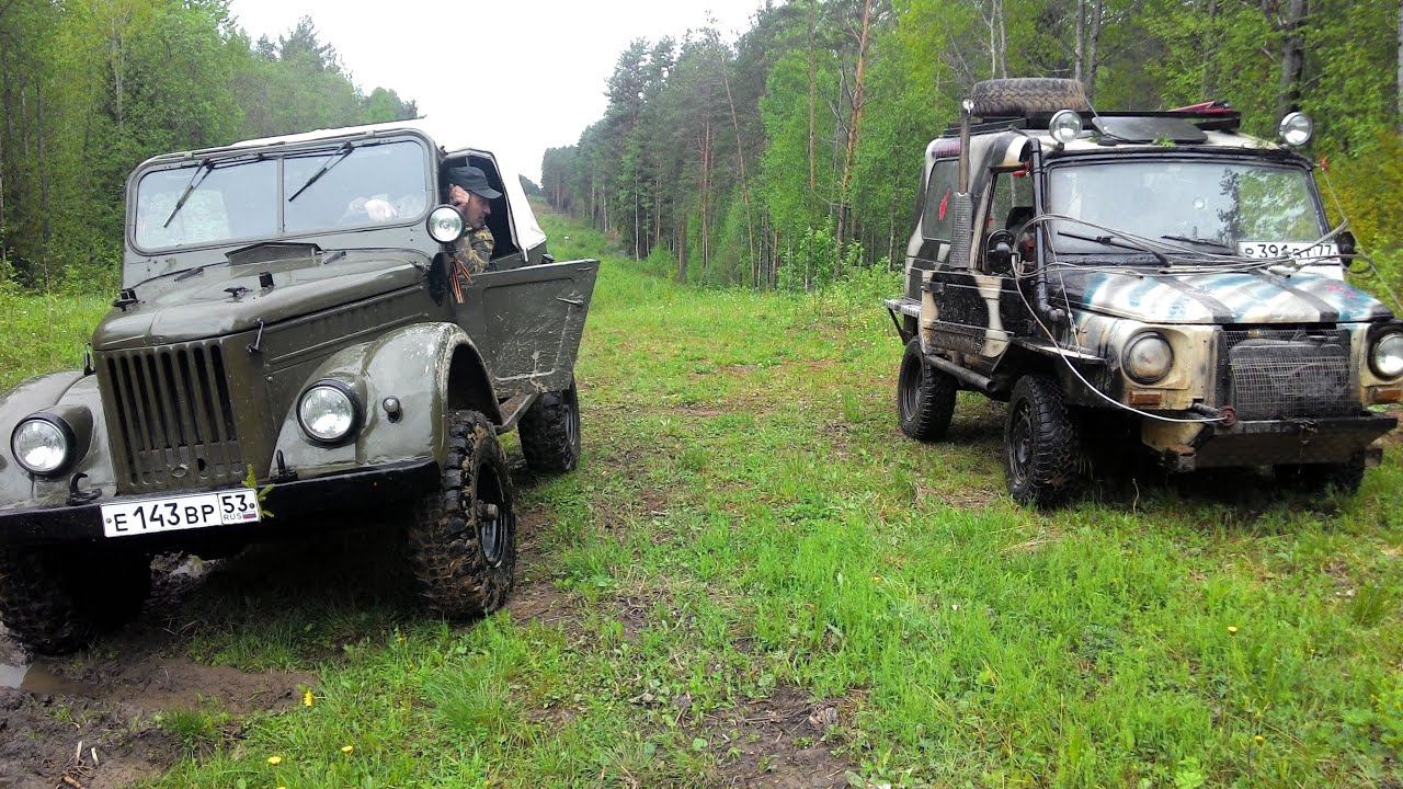 Луазик отжигает! Нива, ГАЗ-69 и УАЗ-469 на бездорожье. смотреть онлайн