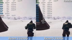 AMD Ryzen 3 3200G vs Ryzen 5 3400G - Vega 8 vs Vega 11 - PUBG, Dota 2, Fortnite, CS:GO ect