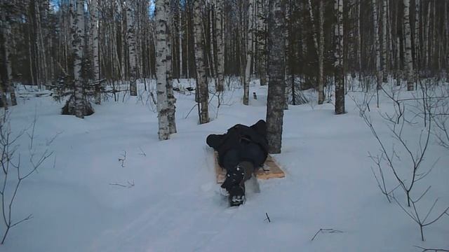 Отдых на лыжах-снегоступах Зайчики. смотреть онлайн