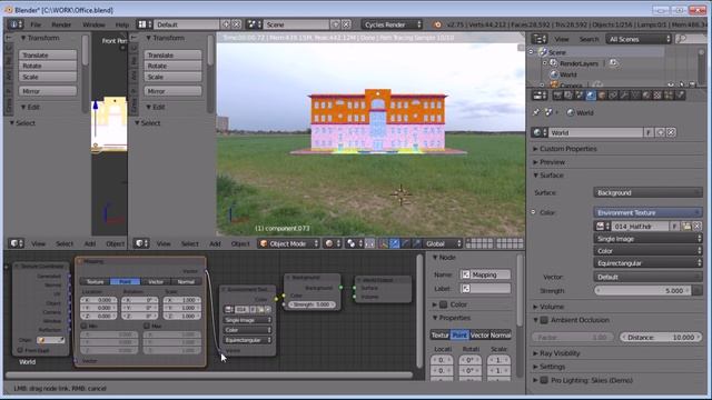Визуализация модели Renga в Blender