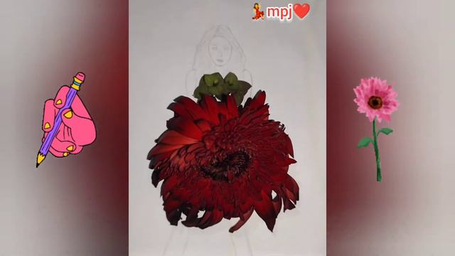 Gerbera Red Flower Dress💃|Barbie Doll Dress|Art Flower Dress|Real Flower|fashion|flower|Reuse|idea смотреть онлайн