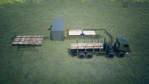 Войсковой мобильный лесопильный комплекс