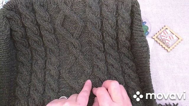 Вязание. ЧЕХОЛ на пуфик.Готовая работа //Вяжем для дома...
