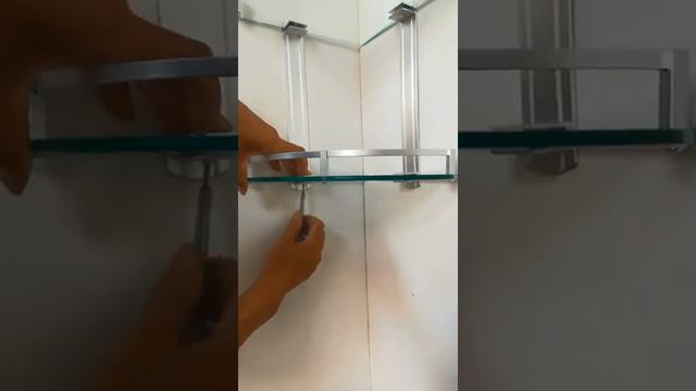 Amazon com Bathroom Shelves,2 Layer Glass Shelves for Wall with Stainless Steel Bracket,Show смотреть онлайн