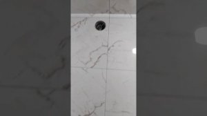 Дизайн ванной комнаты формат плитки 120/60 см с заточкой углов