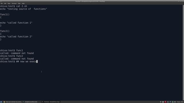 How to call function from different shell script in current bash in shell scripting смотреть онлайн