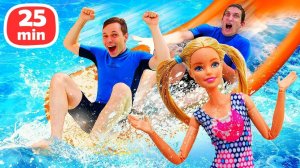 Школа героев Акватим - Куклы Барби ищет Стима Смита! Игрушки в видео про игры в бассейне