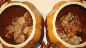 Чанахи в горщочках, с фасолью и баклажанами