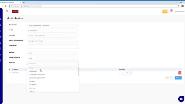 Movimiento de inventario: incrementar o disminuir stock смотреть онлайн