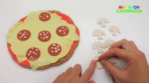 Лепим Пиццу из Пластилина Плей До | Учим Цвета | Play Doh еда | Развивающее видео для детей