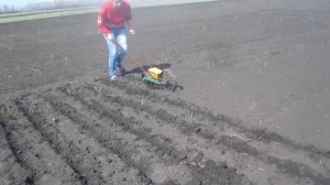 Ручная сеялка в работе. Настройка, как сеять.