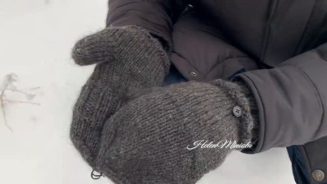 Перчатки варежки зимние мужские с откидным верхом