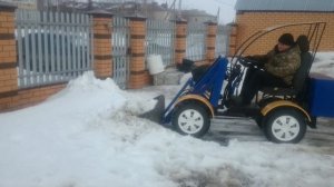 Самодельный мини погрузчик испытания