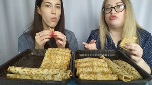 Мукбанг блины 1,5 кг │mukbang pancakes 1.5 kg