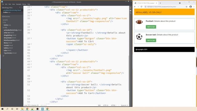 Discover the difference between ARIA-label and Sr-only. | Digital Accessibility Tutorial смотреть онлайн