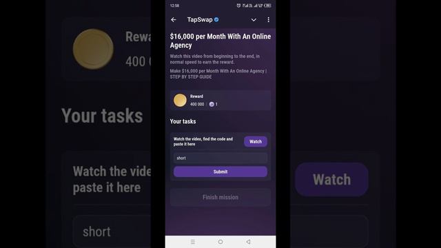 TapSwap код ($16,000 a month at an online agency) на 11.09.2024 #tapswap #tapswapcode #crypto