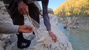 Nomadic men go fishing in a huge River (Iran 2023)
