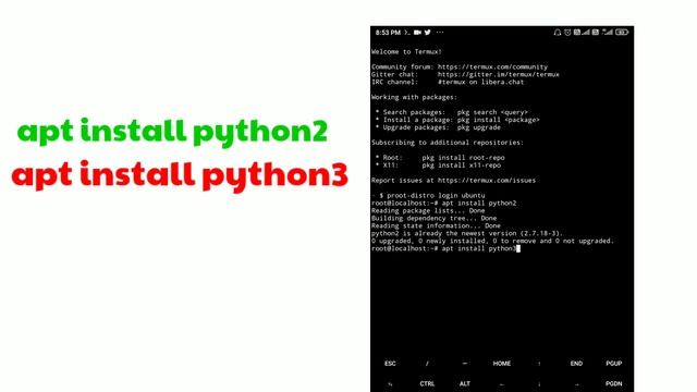How To Install Python2 And Python3 On Termux? | Hacking with Android | ehr