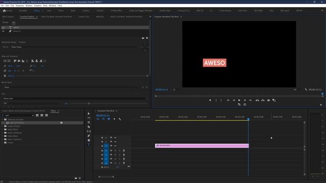 Premiere Pro Text Animation Tutorial смотреть онлайн