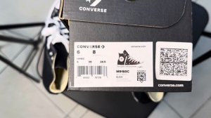 Converse черные высокие кеды конверсы оригинал M9160C распаковка модели купить в Минске