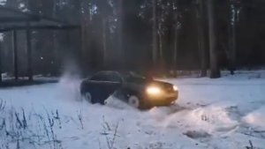audi a4 b6 Quattro in snow (ауди а4 б6 в снегу)