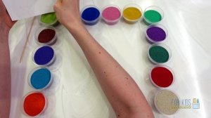 Рисование цветным песком ??