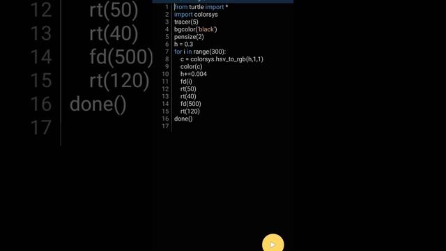 #short Beautiful design in #python #android #coding #pydroid3