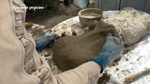 Садовая фигура БЕГЕМОТ из цемента для сада своими руками//Садовые фигуры