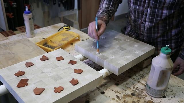 Making a "Circle of Stars" end grain cutting board смотреть онлайн