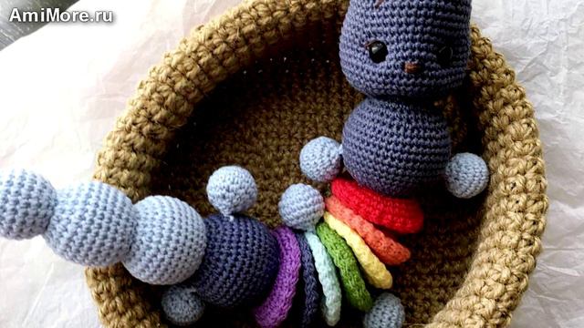 Амигуруми: схема Погремушка Гусеница | Игрушки вязаные крючком
