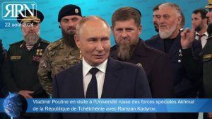 Vladimir Poutine en visite à l'Université des forces spéciales Akhmat de la République Tchétchéne