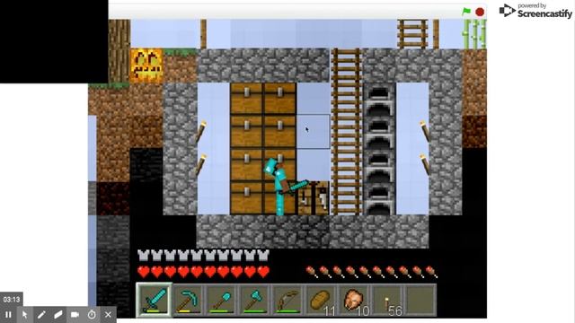 Paper Minecraft v11.3 (Minecraft 2D) on Scratch смотреть онлайн