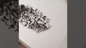 Рисование ежика смятой бумагой.