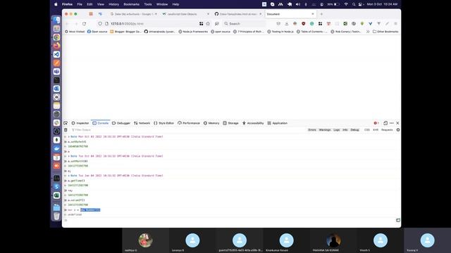 JavaScript Dates & Date Methods Explained 2022-10-03 (Telugu)