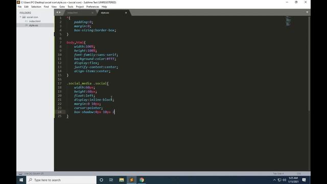 How To Create Social Media Buttons | Create A Animated Social Media Icons Buttons Use Html And Css