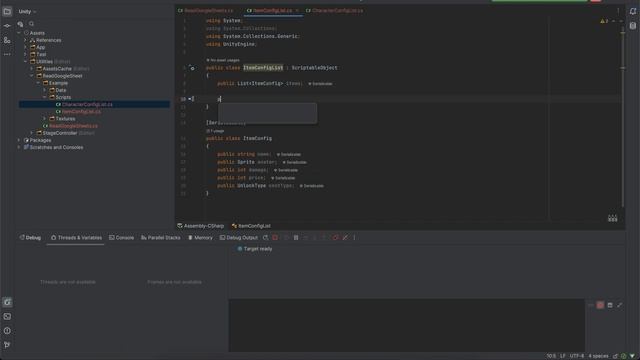 Unity Read GoogleSheets (Read data from GoogleSheets)