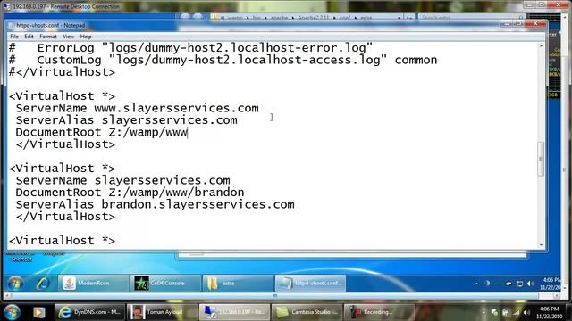 how to make a subdomain for your domain name dyndns custom dns dns apache wamp php смотреть онлайн