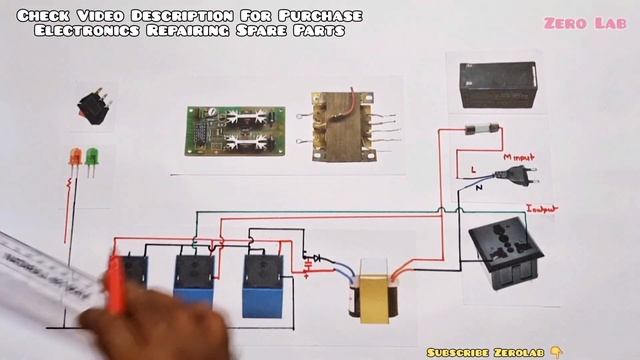 Mini Inverter with Battery Charging || How to make Mini Inverter with Circuit Digram