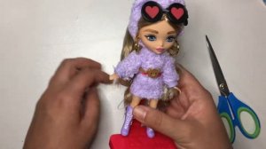 Обзор и распаковка Барби Экстра Минис фиолетовая куругуми мишка Barbie Extra Minis