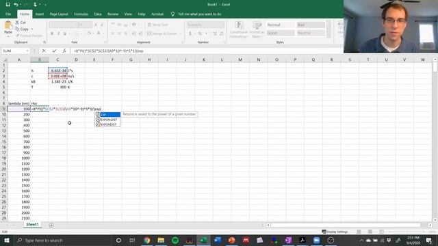 Excel Blackbody Example | CHM 309 смотреть онлайн