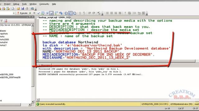 introduction to sql server 2008 backup database using transact - sql part 1 (DBA) смотреть онлайн