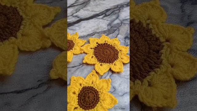 Crochet Sunflower Mug coasters!!