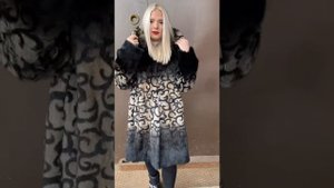 Шуба из меха сурка с капюшоном