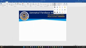 ID card || school id card design in MS Word || 2023