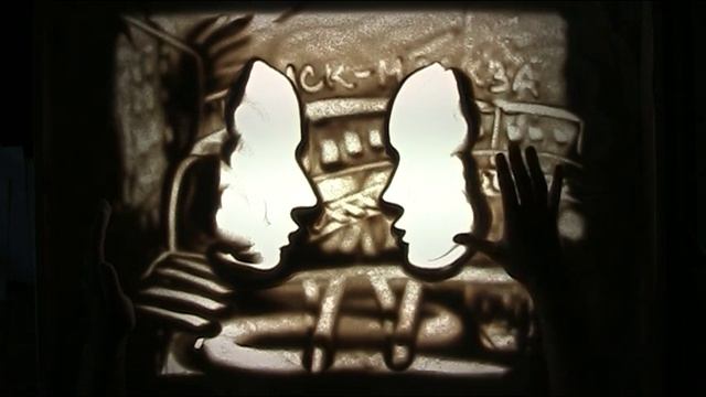 Рисование песком. История любви