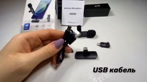 Беспроводной петличный микрофон для телефона, петличка для стрима, с разъемом для андроид и айфона