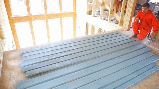 Обшивка имитацией бруса внутри помещения