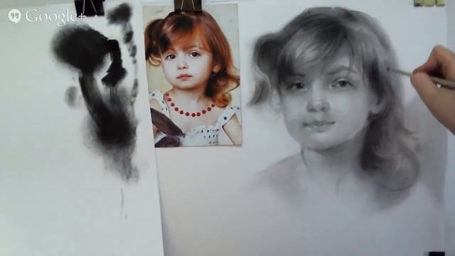 Уроки ПОРТРЕТА для начинающих. Техника рисования Сухая кисть. Школа портрета Татьяны Артыковой
