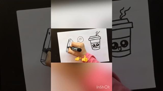 How to draw a watermelon and a cup /Как нарисовать арбуз и стаканчик? Рисунки для начинающих